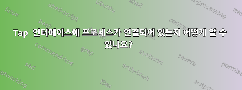 Tap 인터페이스에 프로세스가 연결되어 있는지 어떻게 알 수 있나요?