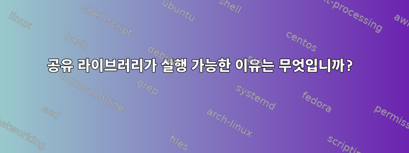 공유 라이브러리가 실행 가능한 이유는 무엇입니까?