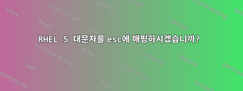 RHEL 5 대문자를 esc에 매핑하시겠습니까?