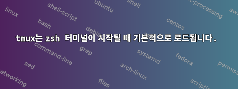 tmux는 zsh 터미널이 시작될 때 기본적으로 로드됩니다.