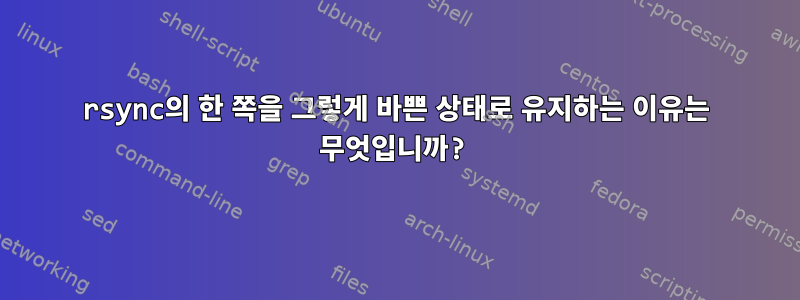 rsync의 한 쪽을 그렇게 바쁜 상태로 유지하는 이유는 무엇입니까?