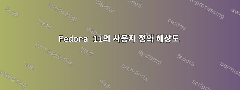 Fedora 11의 사용자 정의 해상도