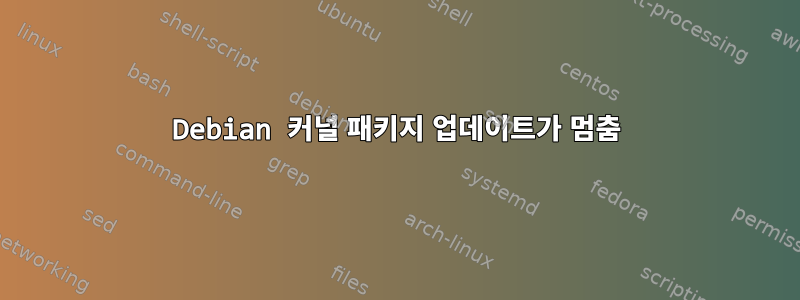 Debian 커널 패키지 업데이트가 멈춤