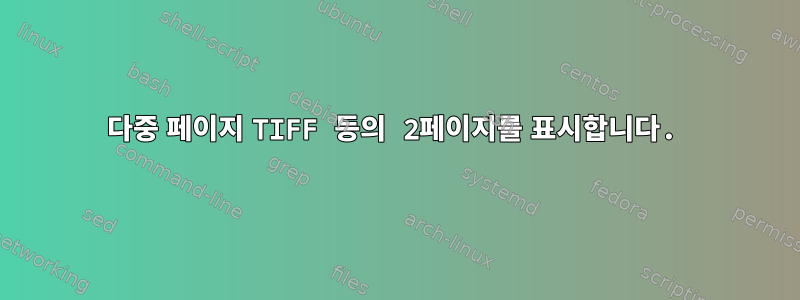 다중 페이지 TIFF 등의 2페이지를 표시합니다.