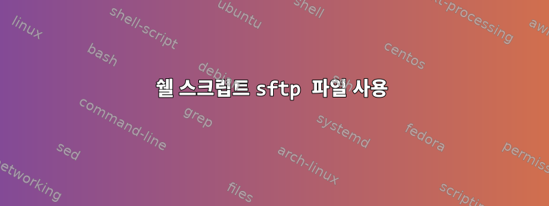 쉘 스크립트 sftp 파일 사용