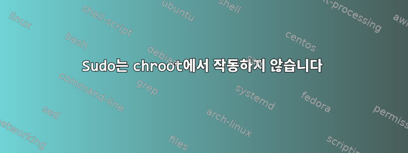 Sudo는 chroot에서 작동하지 않습니다