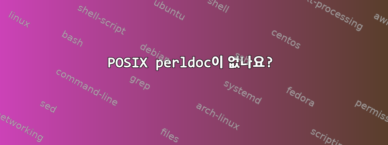 POSIX perldoc이 없나요?