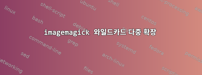 imagemagick 와일드카드 다중 확장