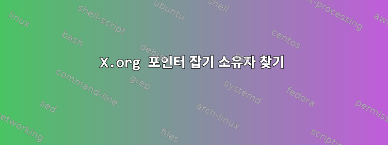 X.org 포인터 잡기 소유자 찾기