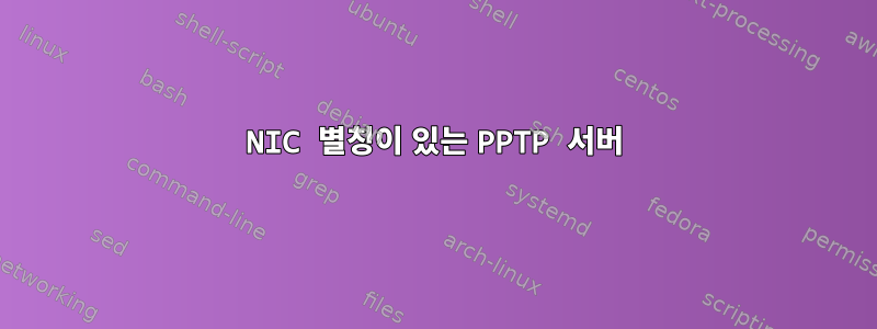 NIC 별칭이 있는 PPTP 서버