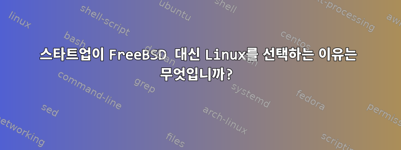 스타트업이 FreeBSD 대신 Linux를 선택하는 이유는 무엇입니까?