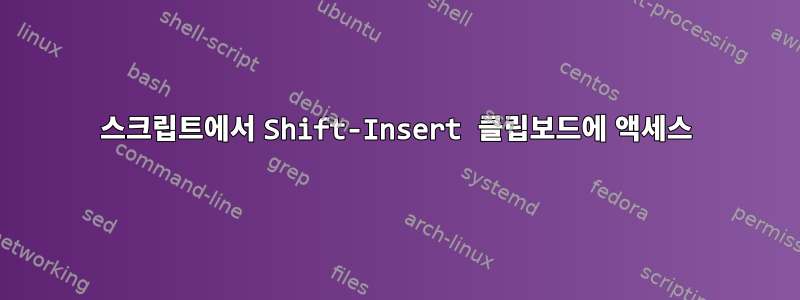 스크립트에서 Shift-Insert 클립보드에 액세스