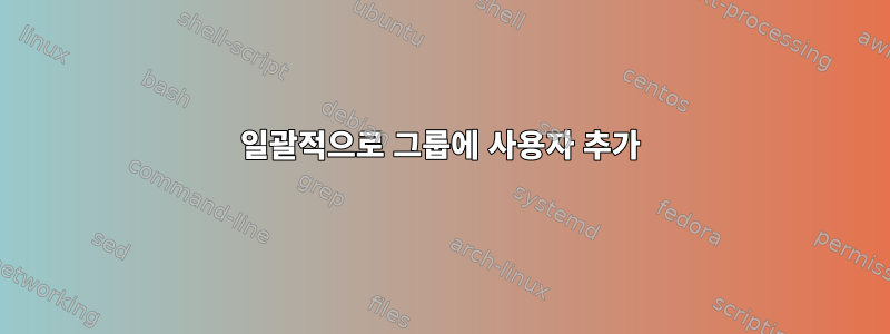 일괄적으로 그룹에 사용자 추가