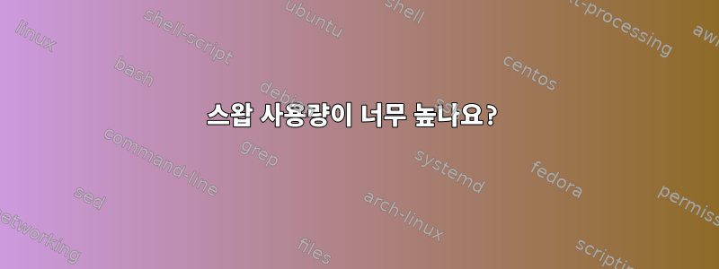 스왑 사용량이 너무 높나요?