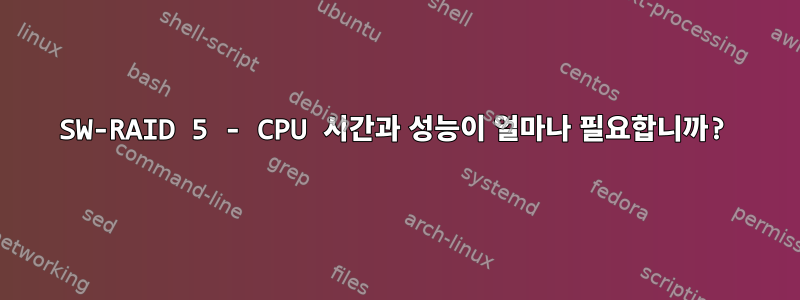 SW-RAID 5 - CPU 시간과 성능이 얼마나 필요합니까?