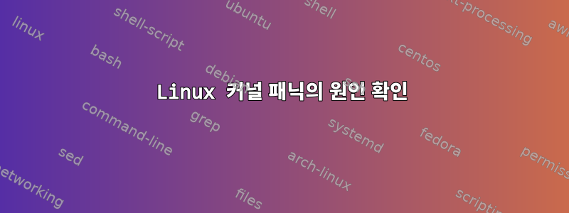 Linux 커널 패닉의 원인 확인