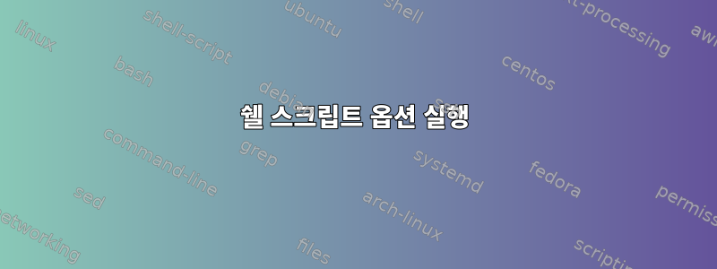 쉘 스크립트 옵션 실행