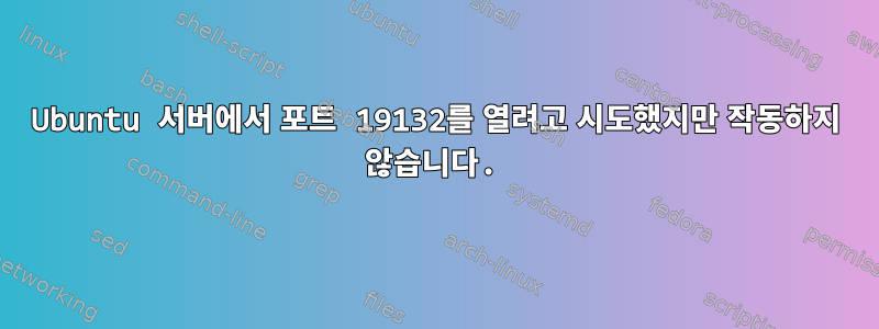 Ubuntu 서버에서 포트 19132를 열려고 시도했지만 작동하지 않습니다.