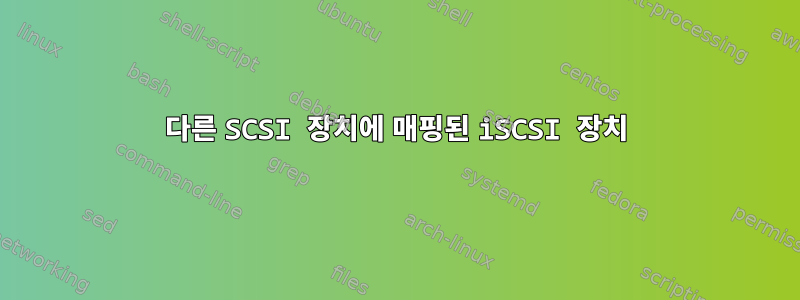 다른 SCSI 장치에 매핑된 iSCSI 장치