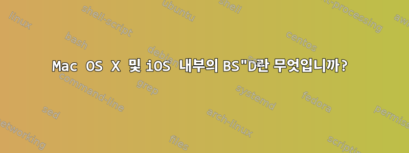 Mac OS X 및 iOS 내부의 BS"D란 무엇입니까?