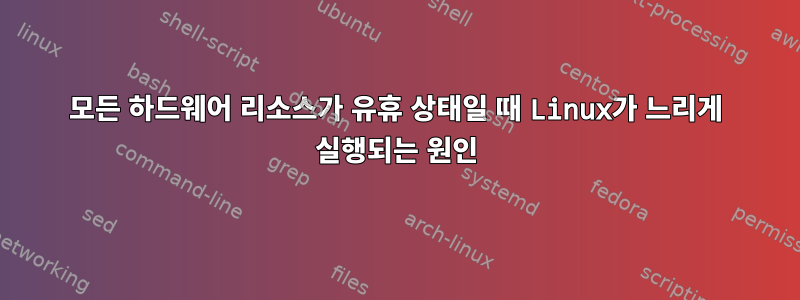 모든 하드웨어 리소스가 유휴 상태일 때 Linux가 느리게 실행되는 원인