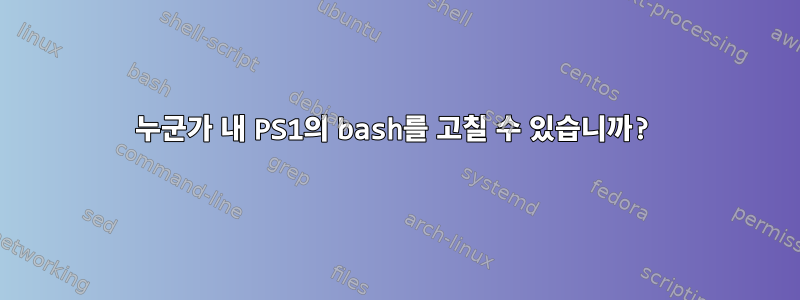 누군가 내 PS1의 bash를 고칠 수 있습니까?