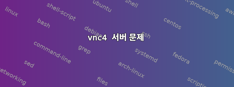 vnc4 서버 문제