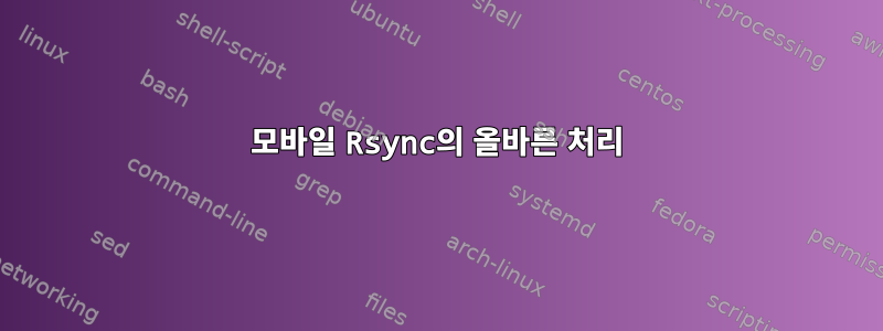 모바일 Rsync의 올바른 처리