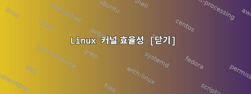 Linux 커널 효율성 [닫기]