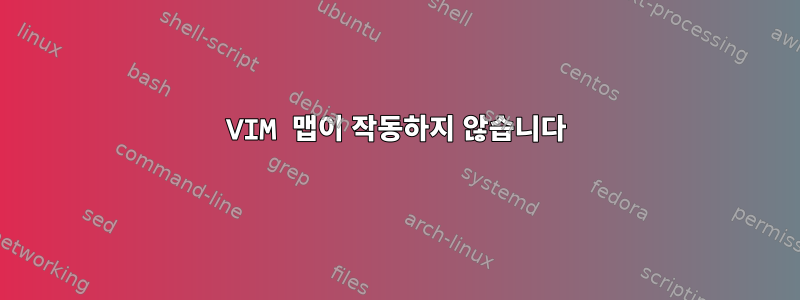 VIM 맵이 작동하지 않습니다