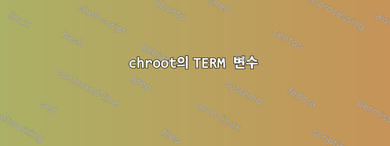 chroot의 TERM 변수