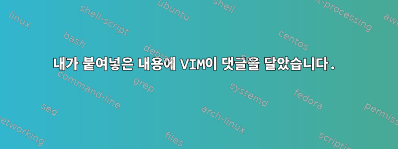 내가 붙여넣은 내용에 VIM이 댓글을 달았습니다.