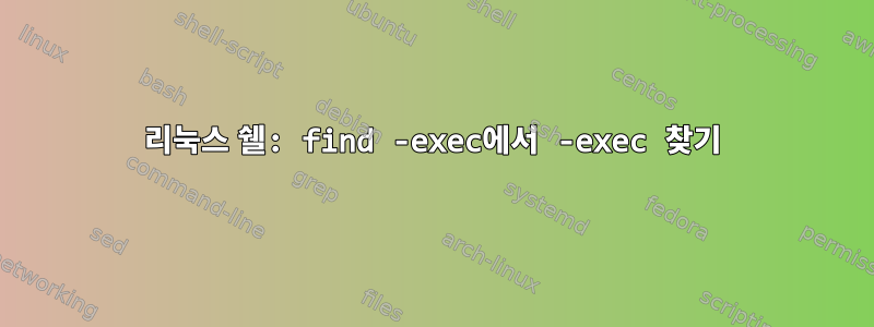 리눅스 쉘: find -exec에서 -exec 찾기