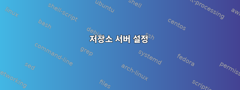 저장소 서버 설정