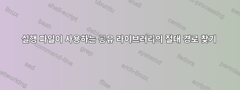 실행 파일이 사용하는 공유 라이브러리의 절대 경로 찾기