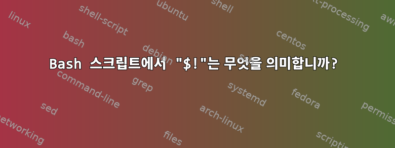 Bash 스크립트에서 "$!"는 무엇을 의미합니까?