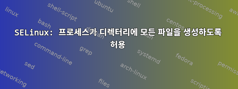 SELinux: 프로세스가 디렉터리에 모든 파일을 생성하도록 허용