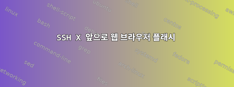 SSH X 앞으로 웹 브라우저 플래시