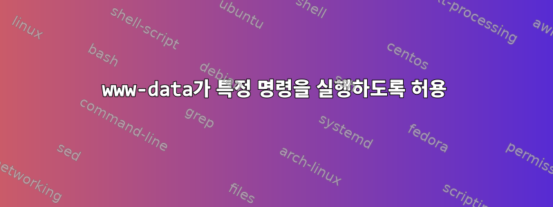 www-data가 특정 명령을 실행하도록 허용