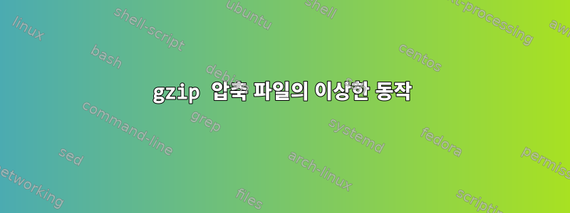 gzip 압축 파일의 이상한 동작