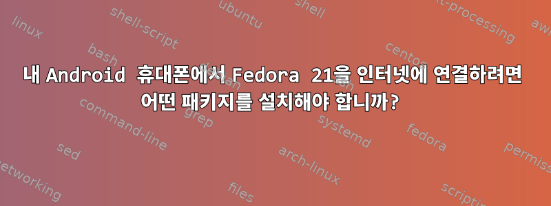 내 Android 휴대폰에서 Fedora 21을 인터넷에 연결하려면 어떤 패키지를 설치해야 합니까?