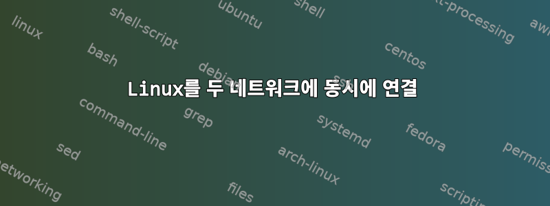 Linux를 두 네트워크에 동시에 연결