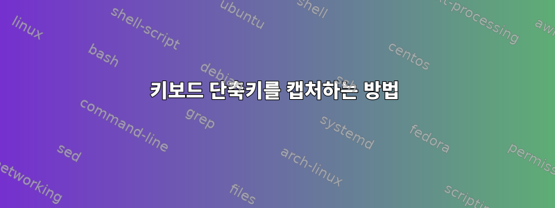 키보드 단축키를 캡처하는 방법