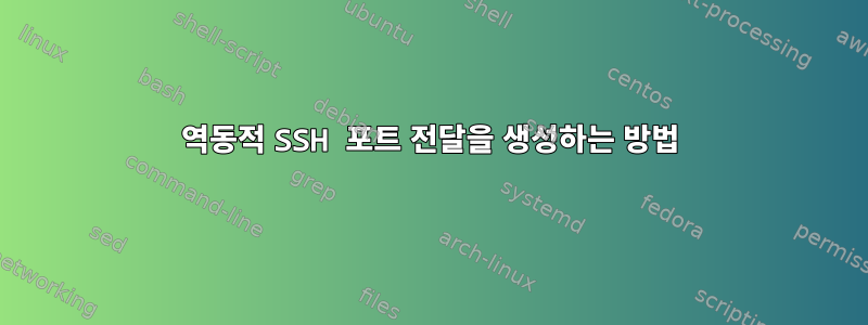 역동적 SSH 포트 전달을 생성하는 방법