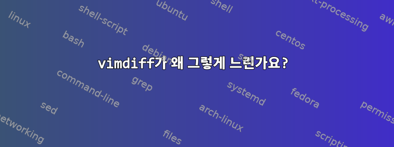 vimdiff가 왜 그렇게 느린가요?