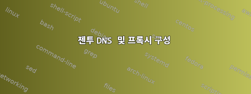 젠투 DNS 및 프록시 구성