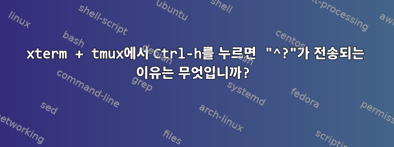 xterm + tmux에서 Ctrl-h를 누르면 "^?"가 전송되는 이유는 무엇입니까?