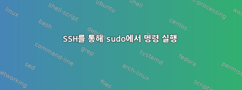 SSH를 통해 sudo에서 명령 실행