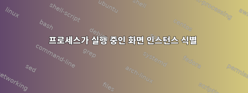 프로세스가 실행 중인 화면 인스턴스 식별