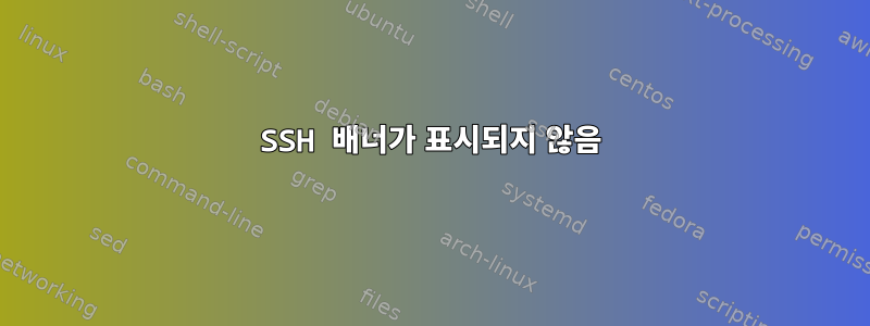 SSH 배너가 표시되지 않음